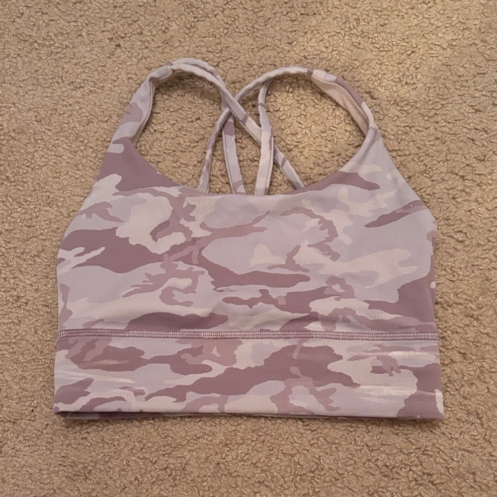 Lululemon Athletica Pink Camo Sports Bra